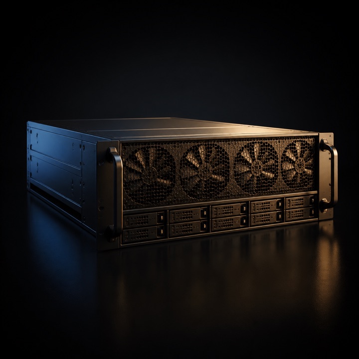 4U GPU server case, 8 expansion slots, AIO liquid cooler